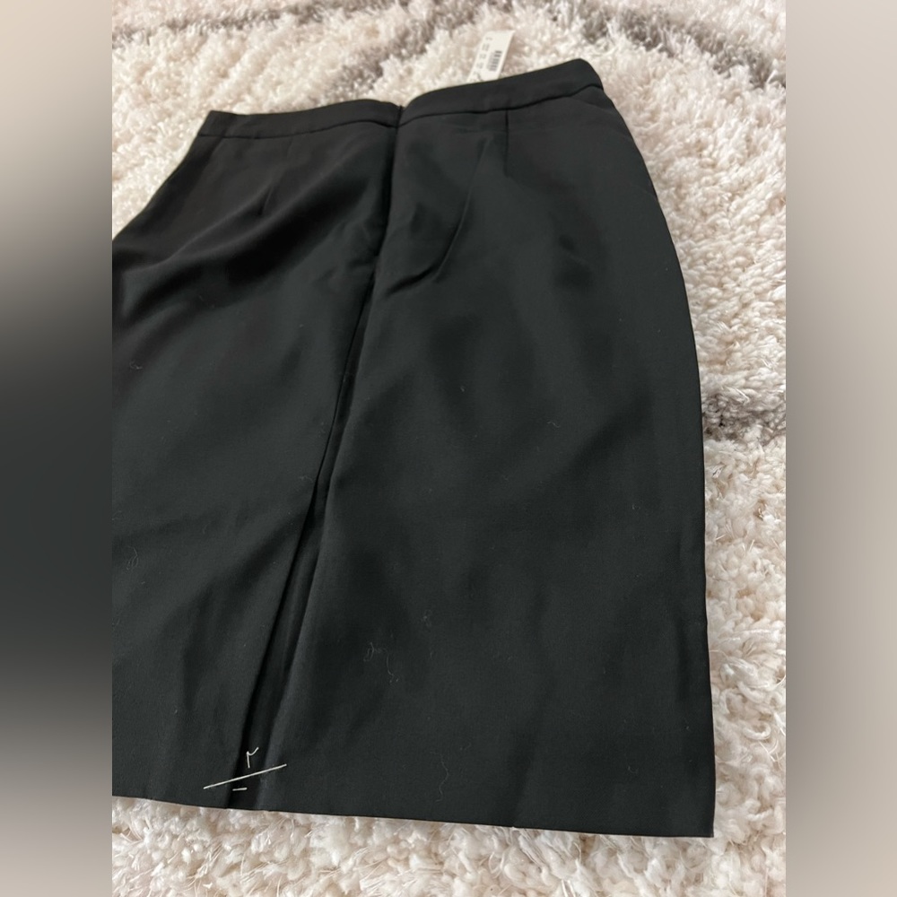 NWT J.Crew Super 120's Solid Black Pencil Skirt Womens size 00 - Picture 9 of 15